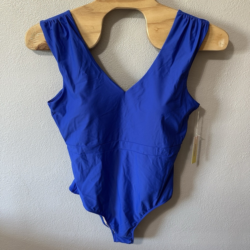 NEW Summersalt Ruched Backflip One Piece Swimsuit Hydrangea Blue Plus Size 22